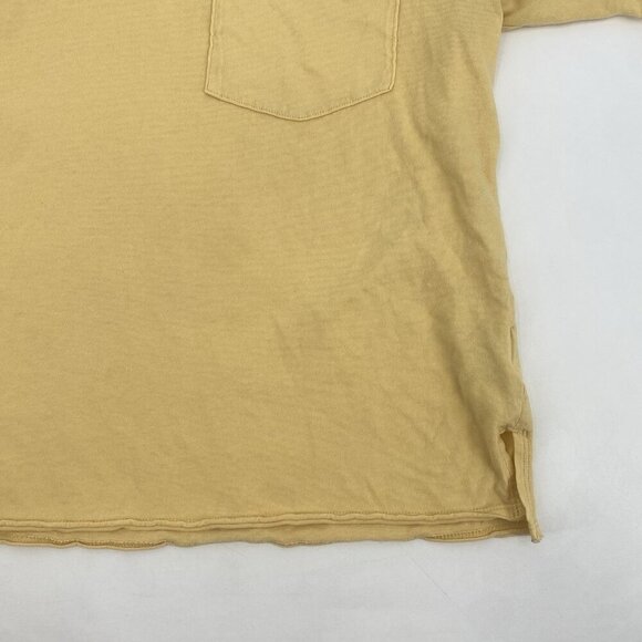 American Eagle Yellow Pocket Tee Short Sleeve Boxy Cropped Shirt Size Small - Picture 7 of 9